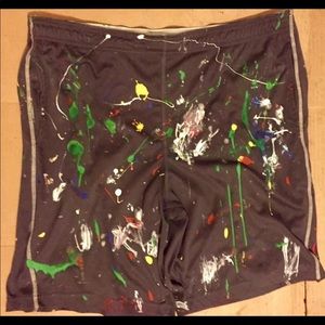 Handmade Painted Splatter Sport Shorts